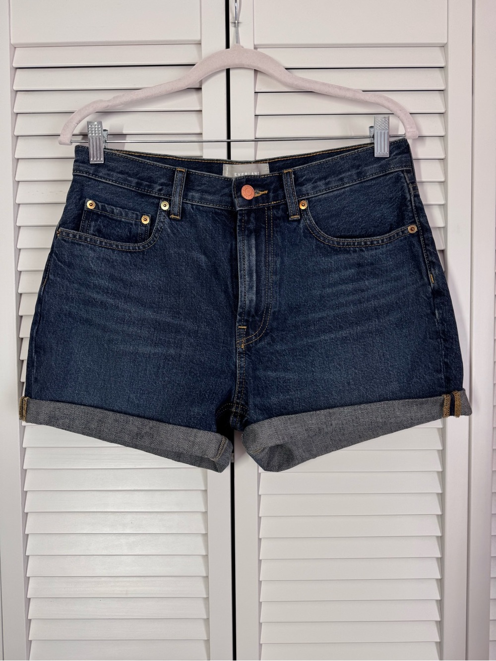 Everlane The Denim Short Organic Cotton -Dark Blue - Picture 3 of 8